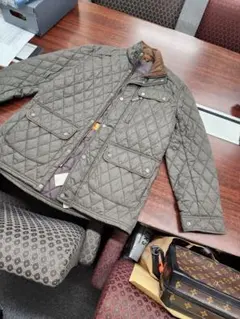 オリーブグリーン キルティングジャケット　L