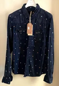 タグ付き　ALLSAINTS SPITALFIELDS デニムシャツ 刺繍　Sのサムネイル