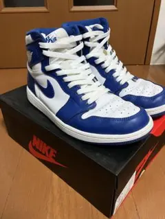 ナイキ エアジョーダン1 レトロ ハイ OG ホワイト/ストーム ブルー