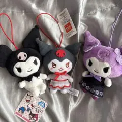 クロミちゃん　ぬいぐるみストラップ　3セット