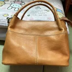 fes レザーショルダーバッグ ブラウン