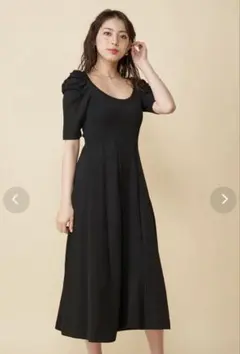 ROYAL PARTY パワショルニットフレアワンピースのサムネイル