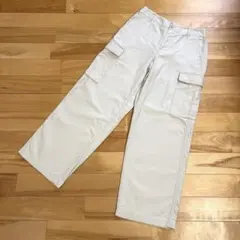UNIQLO カーゴパンツ S ベージュ系 コットン 綿100 春夏 アウトドア