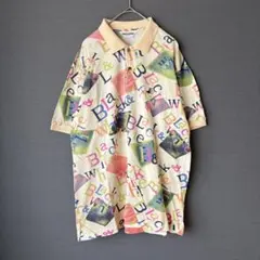 【希少】ブラック＆ホワイト ポロシャツ ゴルフウェア ‘90レトロ ストリートのサムネイル