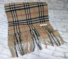 新品バーバリーズ ノバチェック カシミヤマフラー定番