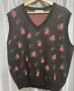 ttt msw Flower knit vest フラワーニットベストのサムネイル