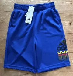 新品　adidas AEROREADY ハーフパンツ 青