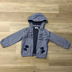 メゾピアノ　フリル付きチェック柄ジャケット