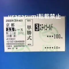 現地購入単勝馬券【2000年天皇賞（春）】ステイゴールド