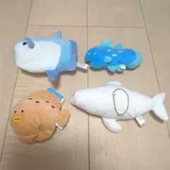 海の生き物のぬいぐるみセット 4個