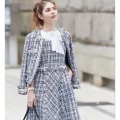 【送料込】チェスティ セットアップ ツイード ホワイト