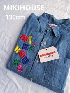 1️⃣2500円 MIKIHOUSE 刺繍入り長袖シャツ 130cm 野球 新品