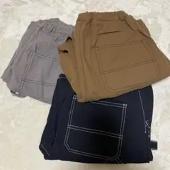 カーゴパンツ　ワークパンツ　3枚　セット売り　ほぼ未使用　160センチのサムネイル