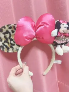 ミニーちゃん豹柄カチューシャ