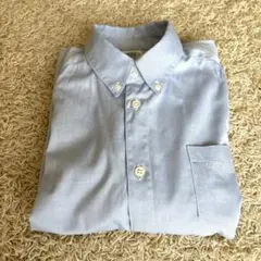 COMME CA DU MODE 水色ボタンダウンシャツ 130cm