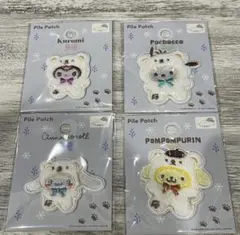 セリア サンリオ ワッペン シナモン クロミ プリン ポチャッコ セット