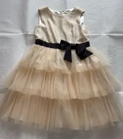 トッカ 140 クリーム色のチュールワンピース 発表会 結婚式