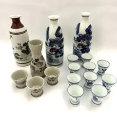 陶器製 徳利とお猪口まとめ売り