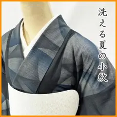 ❤️❤️❤️うさうさ866◇趣味の着物集い◇夏用 洗える 駒絽小紋