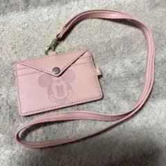 ミッキーマウス パスケース ピンク