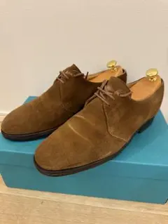 【極美品】クロケットジョーンズ×ポールスミス スエード3アイレットシューズ 6E 極美品】クロケットジョーンズ×ポールスミス スエード3