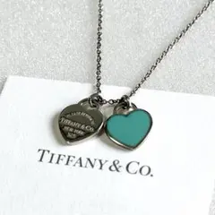 ティファニー リターントゥ ダブルハートタグ ネックレス ブルー シルバー925のサムネイル