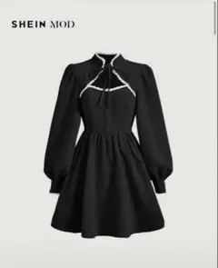 SHEIN MOD ブラックミニワンピース　11805819
