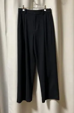 UNIQLO ブラッシュドジャージータックワイドパンツ　ダークグレー　Mサイズ