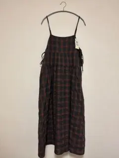 【新品】w closet チェック柄キャミワンピース
