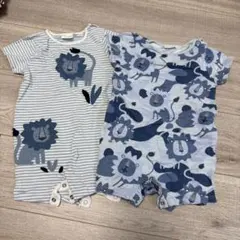 next baby ライオン柄ロンパース2点セット