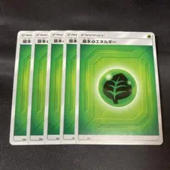 ポケモンカード 基本草エネルギー 5枚セット GRA