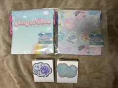 エニマイくじエンジェルブルーD賞巾着ポーチF賞刺繍ステッカーセット新品未開封