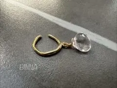 【再販】 ✴︎16kgp✴︎ ピンクアメジスト マロンカット イヤーカフ