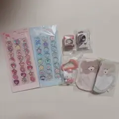 サンリオ　おはじきふうシール　もこもか　カプセルトイ
