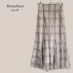 リランドチュールRirandtureロングフレアスカート　チェック　マキシ
