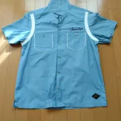 THE CLUTCHWORKS 半袖ワークシャツ 水色のサムネイル