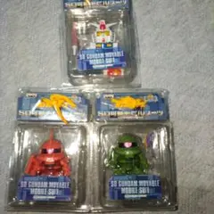 SD可動モビルスーツ ガンダム シャアザク ザク セット フィギュア