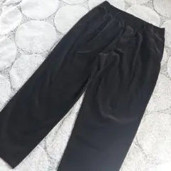 GU　ジーユー　コーデュロイキャロットパンツ　ウエストゴム　大きめ　黒　XL