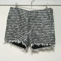 ツイード　ショートパンツ  ブラック　ホワイト