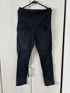 マタニティデニム スキニーパンツ ブラックデニム