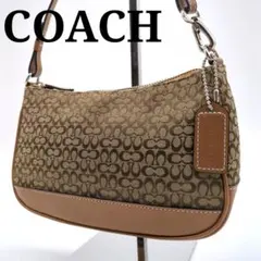 【即完売注意・美品】コーチ☆ミニシグネチャー アクセサリーポーチ キャンバス