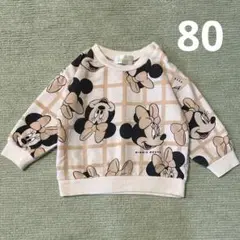 ミニーちゃん柄 トレーナー 80