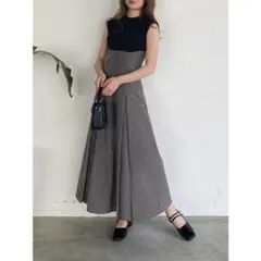 dazzlin ミニチェックコルセットワンピース ブラック XS 量産 春夏