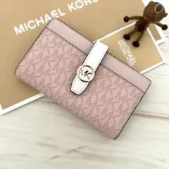 ★コンパクトな折り財布✨ 新品 MICHAEL KORS 折り財布 ライトピンク