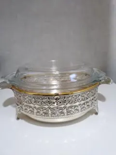 昭和レトロ　NEOREX TABLE BASKET　 耐冷熱食器　直径21cmのサムネイル