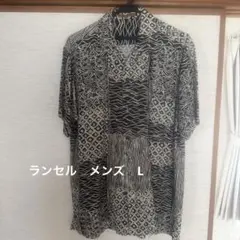 LANCEL レトロ　メンズシャツ　L 古着グレーのサムネイル