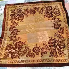 110センチ×110センチ花柄 ベロア 風呂敷 大判