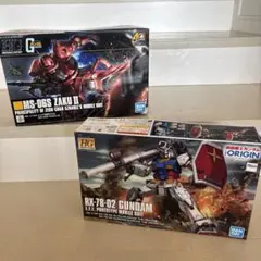 【未開封】HG シャア専用ザクII RX-78-02 ガンダム セットのサムネイル