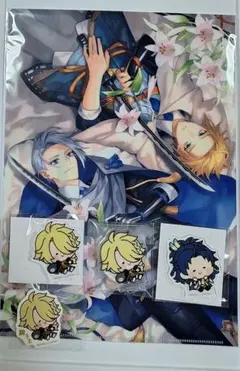 刀剣乱舞　伯仲　クリアファイル　んまほっぺ　獅子王　他