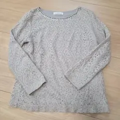 GREEN LABEL RELAXING レース編み長袖トップス